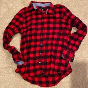 Lands End Flannel Red & Black Short